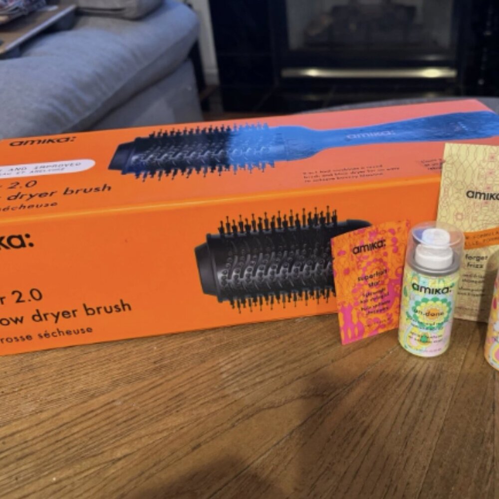 Amika Hair 2.0 Blow Dryer Brush 2-in-1 BUNDLE LOT + free Amika Product